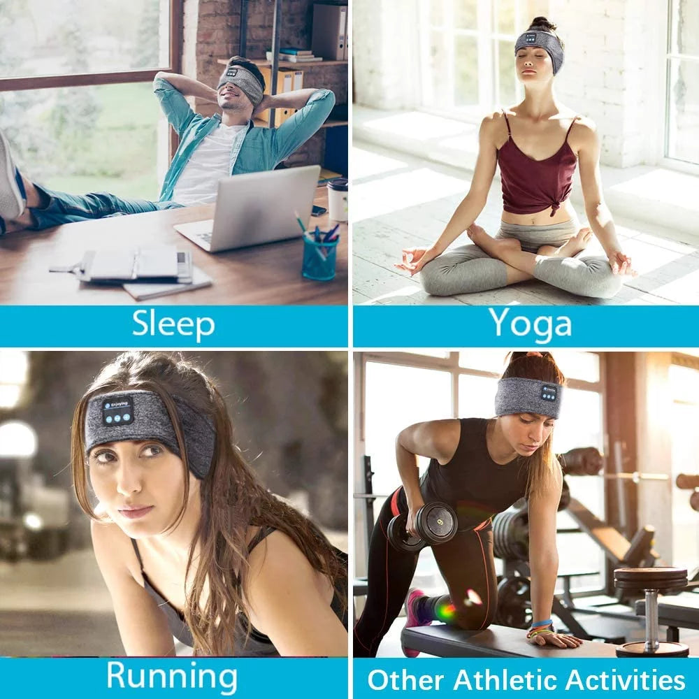 Wireless Bluetooth Sleep Headphones - Comfortable Headband Earphones for Restful Sleep, Running & Yoga