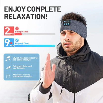 Wireless Bluetooth Sleep Headphones - Comfortable Headband Earphones for Restful Sleep, Running & Yoga